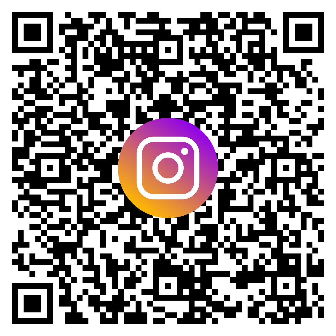 A qr code with an instagram logo on it.