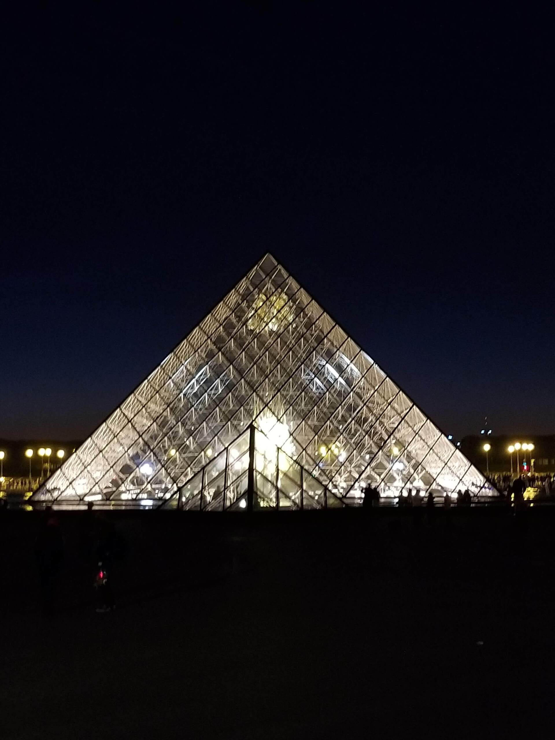 Louvre at  night