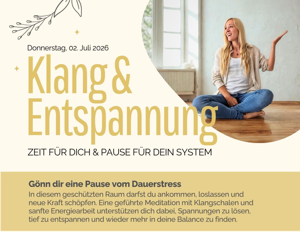 Klang und Entspannung begleitet mit sanfter Energiearbeit bei uns in der Talmühle Haigerloch