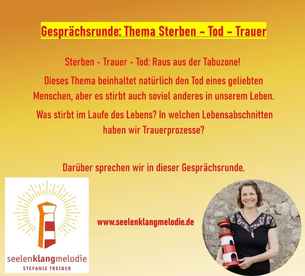 Gesprächsrunde zum Thema Trauer - Sterben - Tod