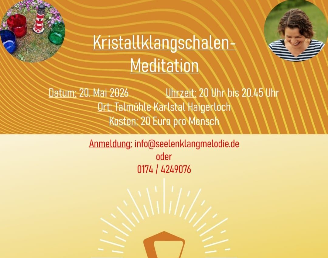 20.Mai 2026 Dein KristallKlangschalen Abend mit Stefanie Treiber bei uns im Seminarraum 