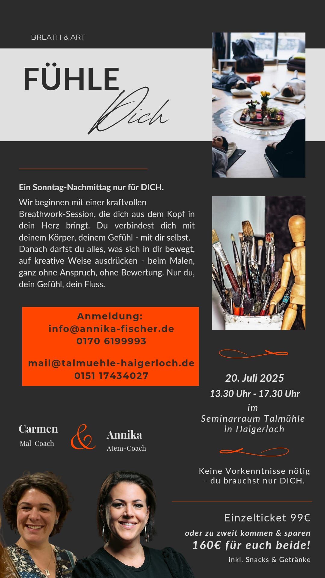 Breath & Art im Seminarraum Talmühle