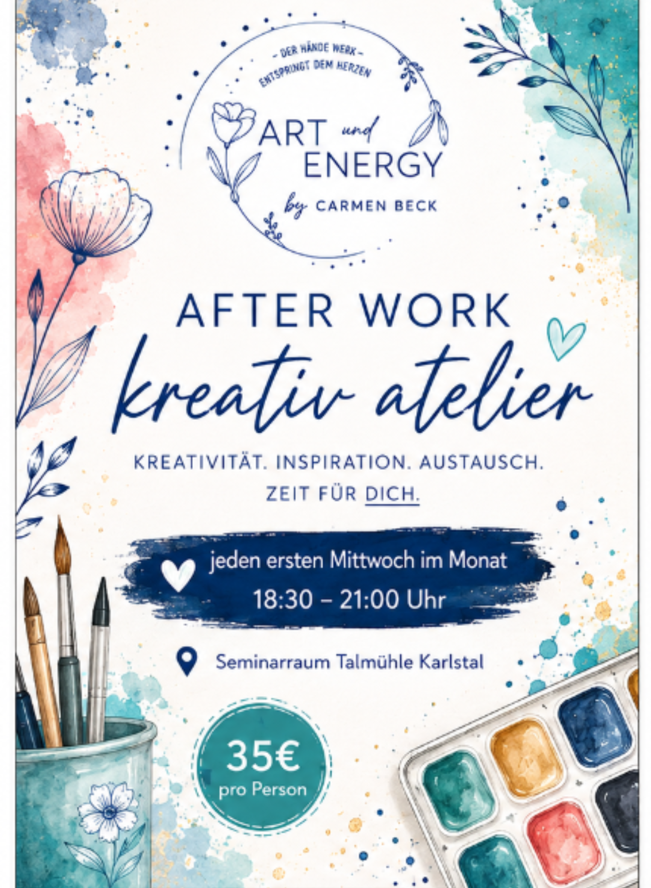 Kreativ Atelier. Ein Ort zum Sein, Ausprobieren und Durchatmen Carmen & Kunst in Haigerloch