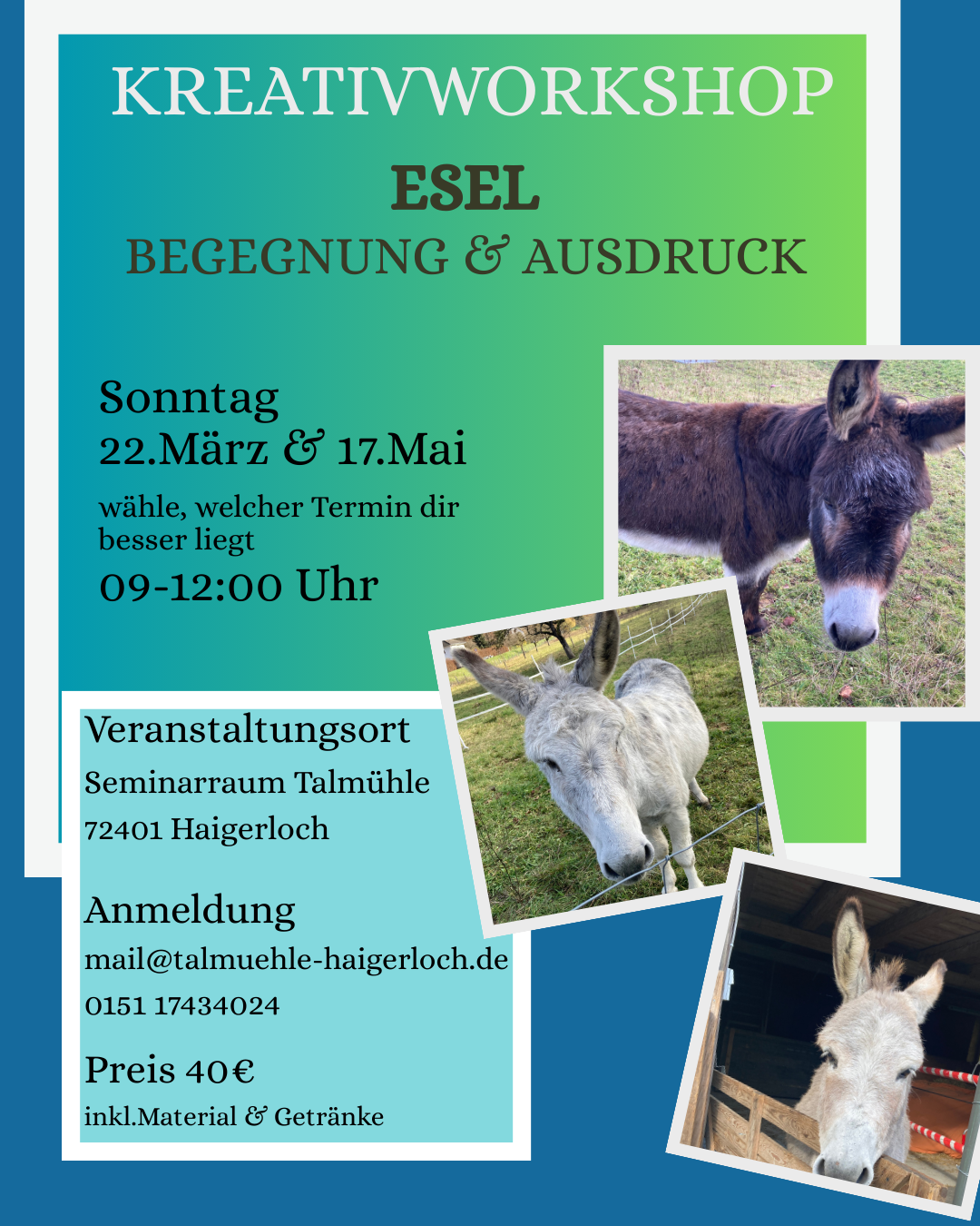 Mal Workshops Thema Frau sein Carmen & Kunst in Haigerloch