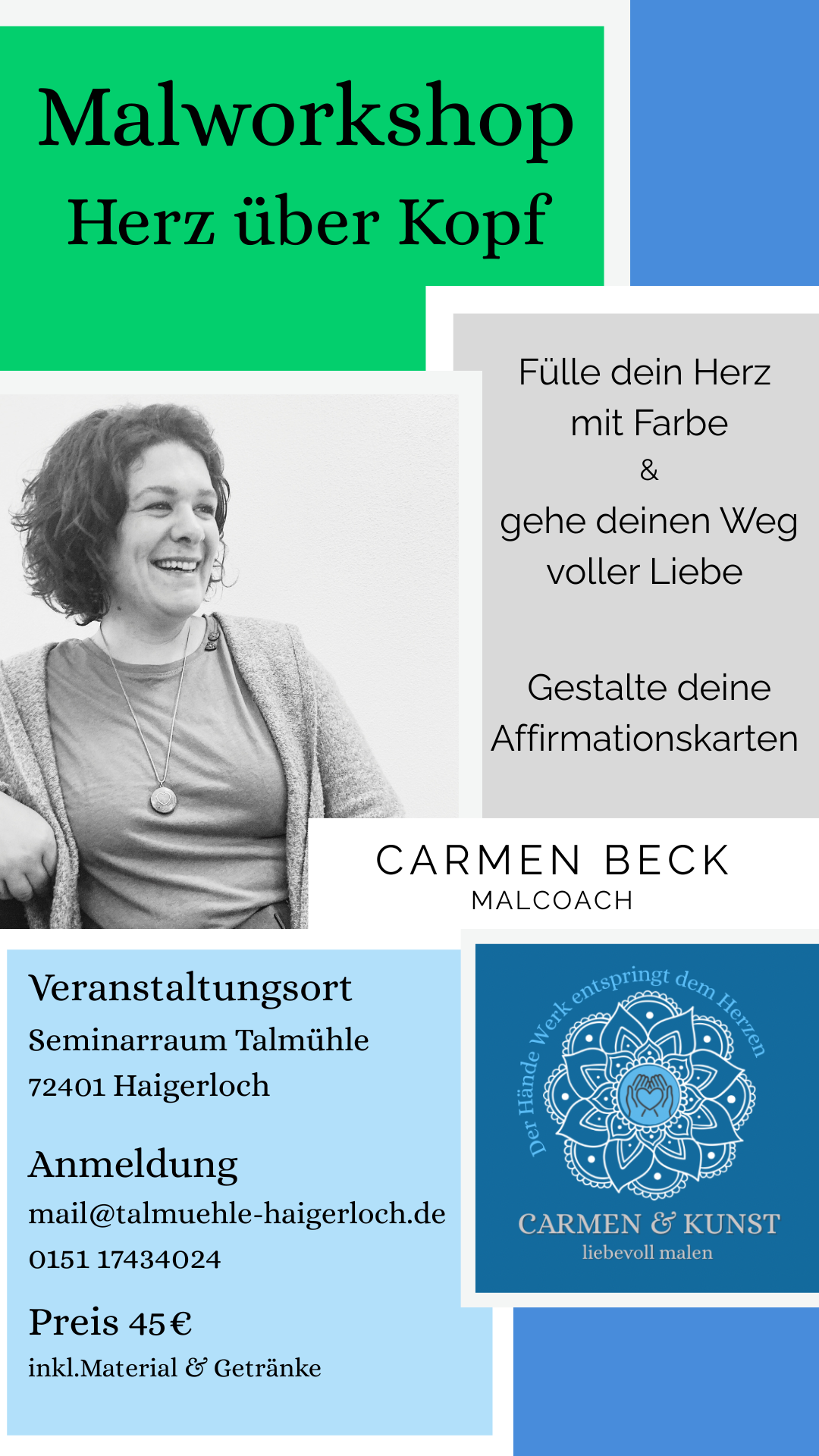 Mal Workshops Wahrhaftig sein Carmen & Kunst in Haigerloch