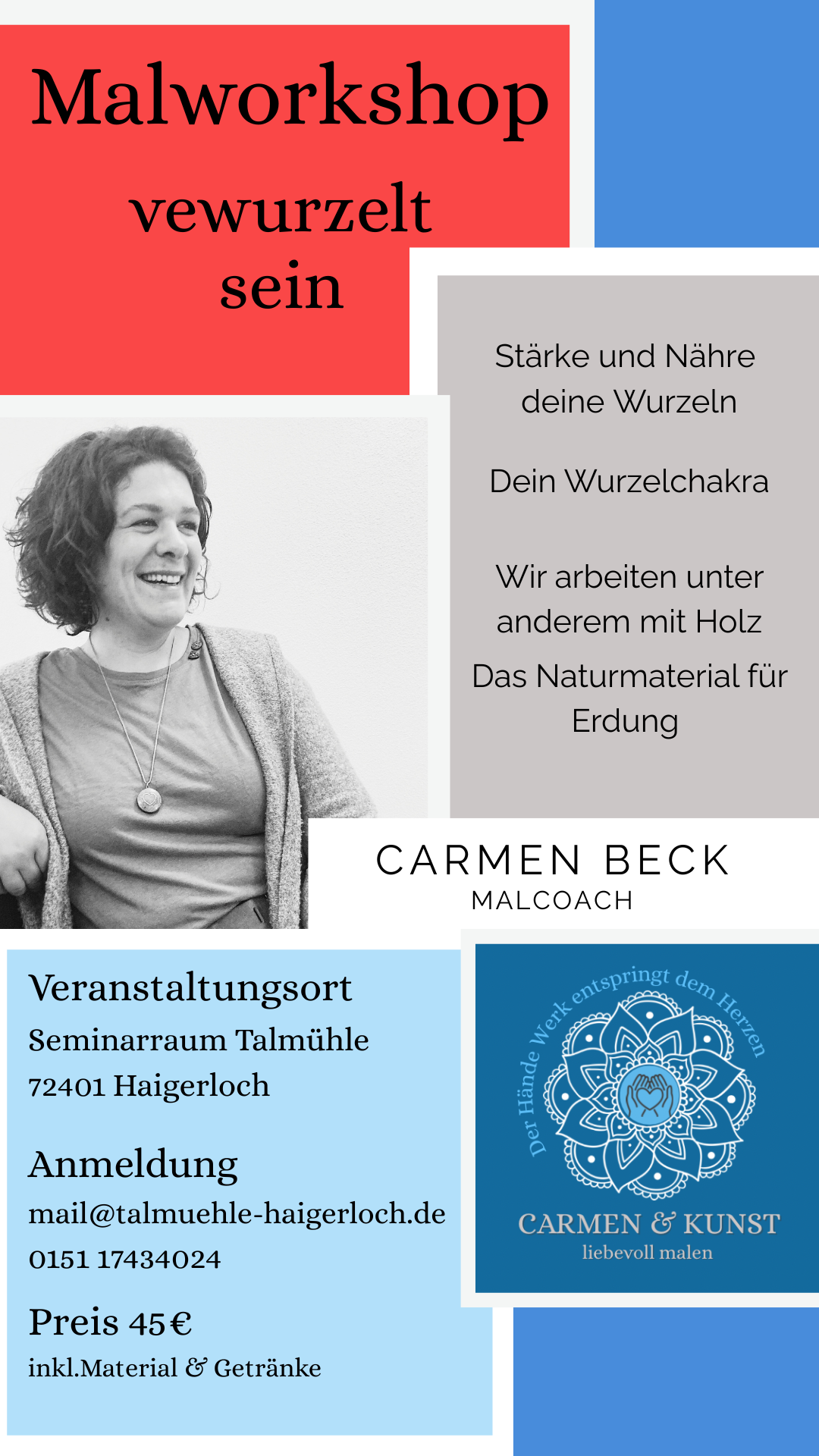 Mal Workshops zum Thema Mutig sein Carmen & Kunst in Haigerloch