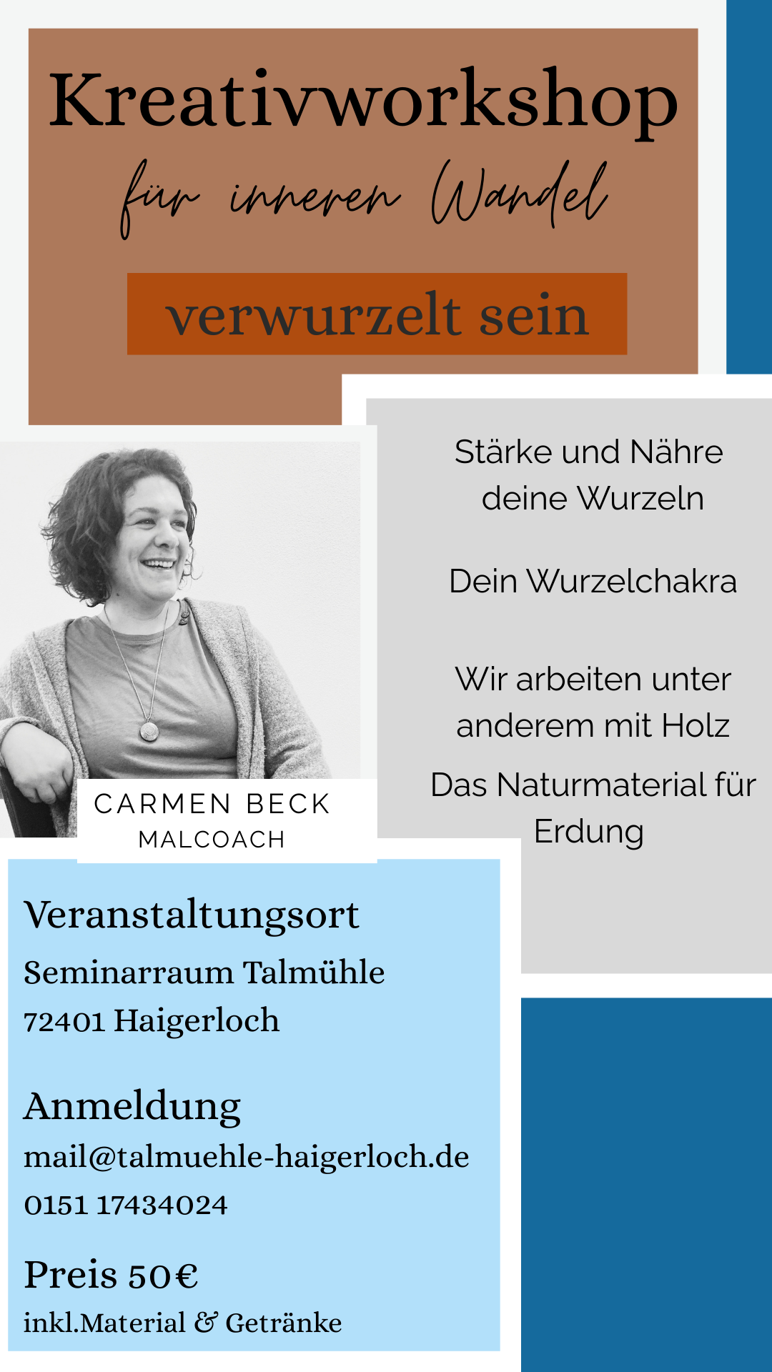Mal Workshops zum Thema Mutig sein Carmen & Kunst in Haigerloch