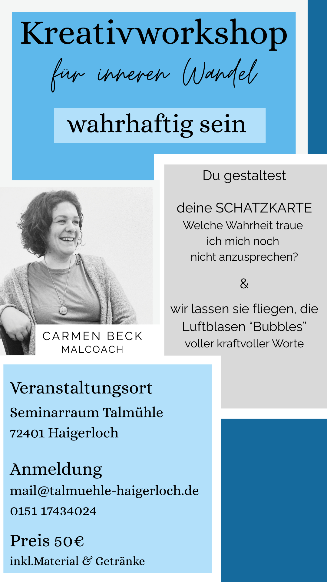 Mal Workshops Wahrhaftig sein Carmen & Kunst in Haigerloch
