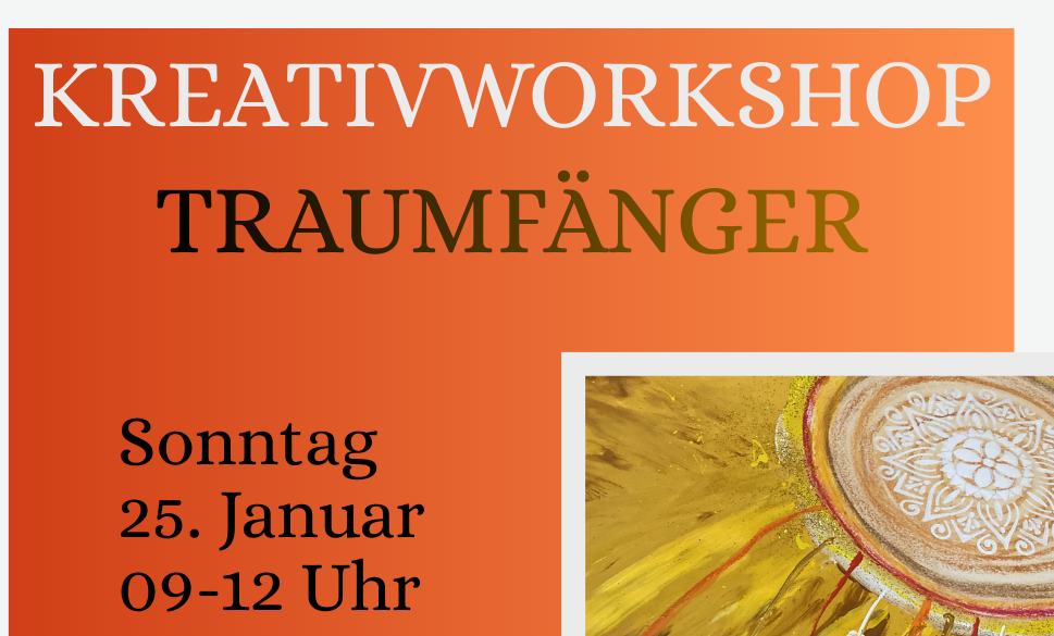 Kreativworkshop Traumfänger bei Carmen & Kunst im Seminarraum