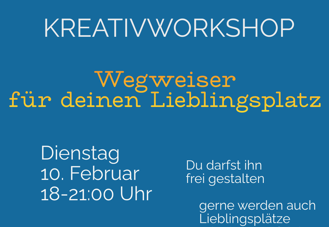 kreativworkshop wegweiser - wo zeigt dein wegweiser hin