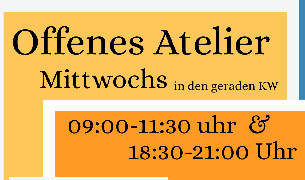 OFFENES ATELIER - Zeit für deine Kreativität im Seminarraum der Talmühle.