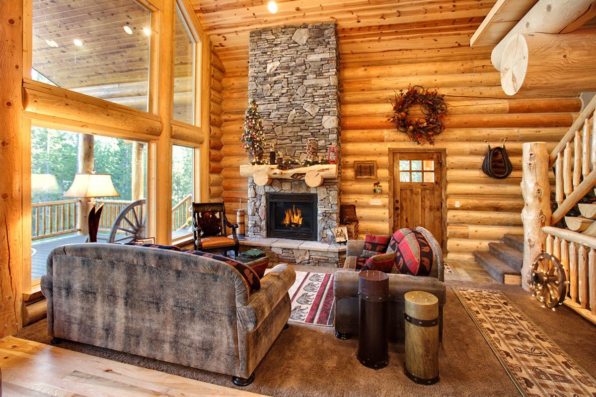 Luxurious Log Cabin Interior — Sevierville, TN — Moving Mountain Property Management and Design