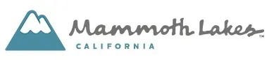 Logo of Mammoth Lakes, California, featuring a mountain icon and text in gray.