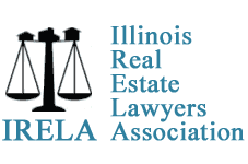 The logo for the illinois real estate lawyers association
