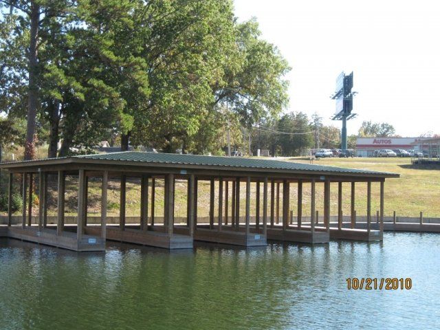 commercial boat dock built for home in arkansas by super duty boat docks and lifts