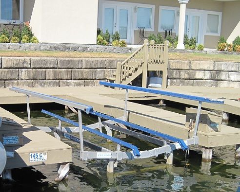 A dock with a sign that says 145 c on it