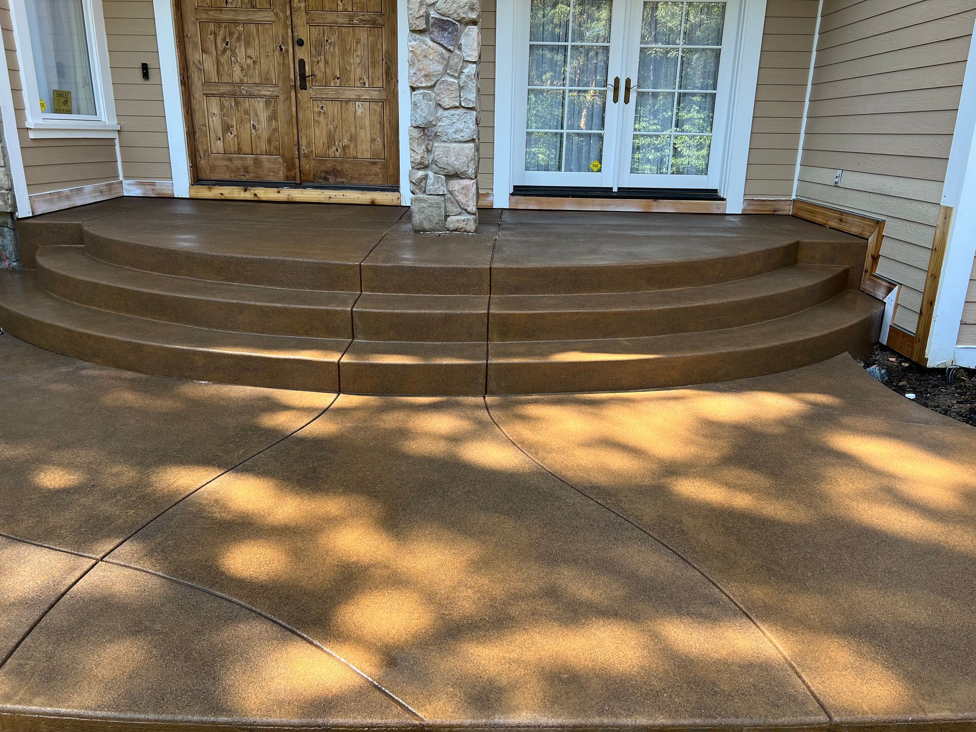 Concrete walkway and steps in Ashland, Oregon