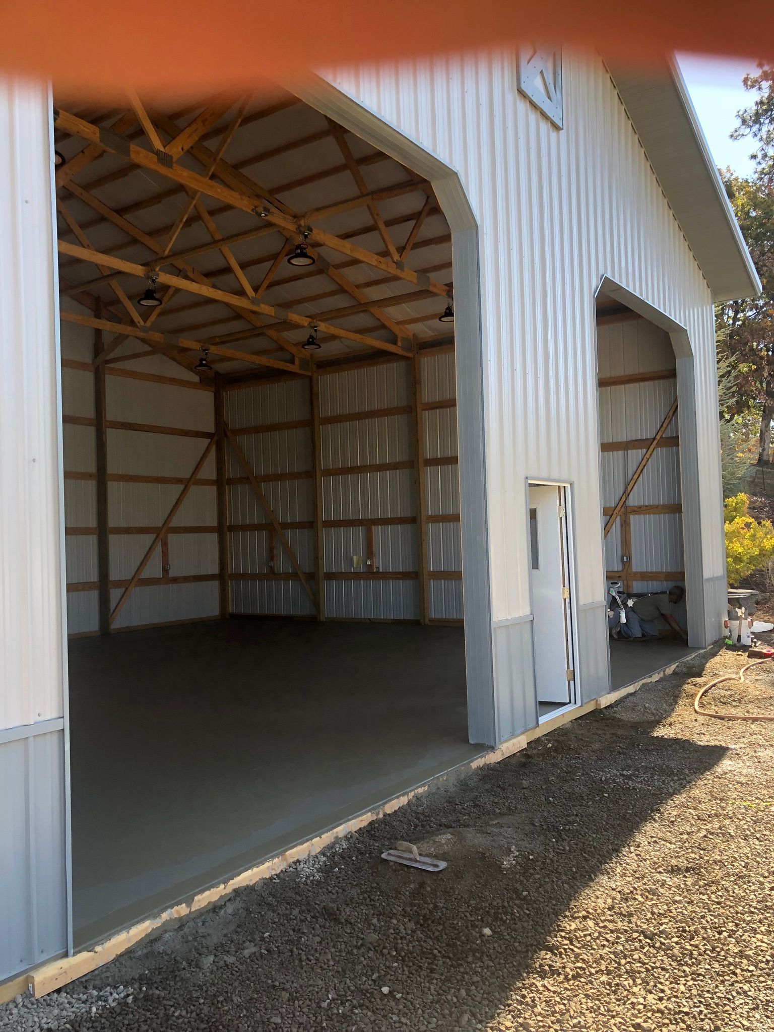 A new shop concrete floor in Phoenix, Oregon.