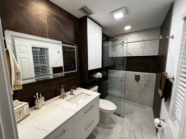 European bathroom style remodeled by RIM Express