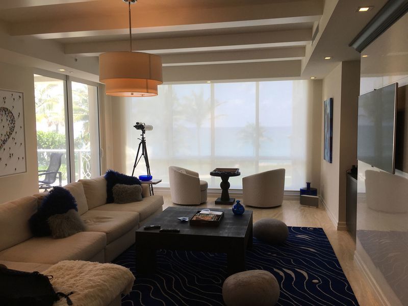 Large Modern Living Room — Coral Springs, FL — Solun Window Fashions & Automation