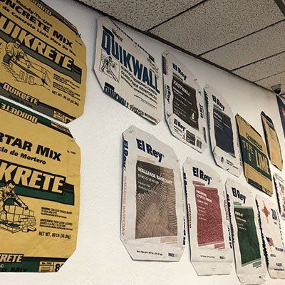 Concrete Bag Decoration — Albuquerque, NM — Albuquerque Equipment & Roofing Supplies, Inc.