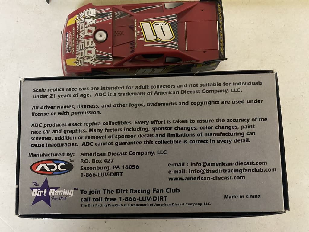 A red toy car with the number 10 on it