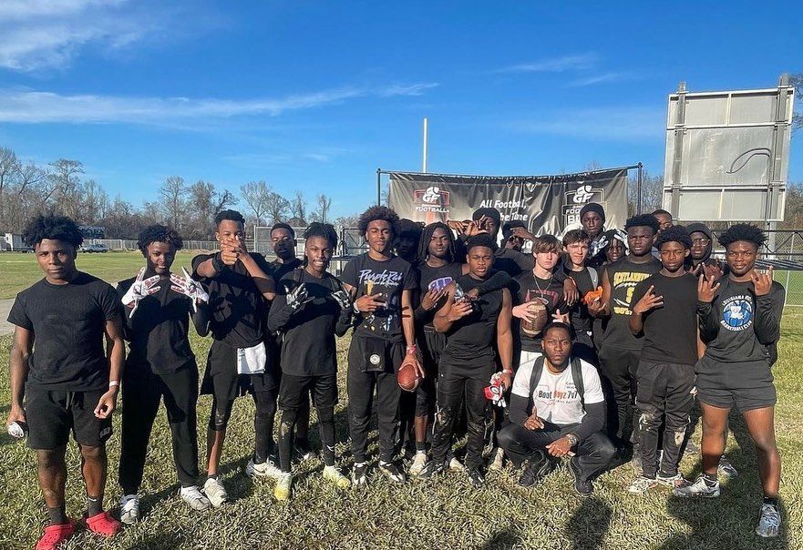 Football group in black shirts | Baton Rouge, LA | Randall Passing Foundation