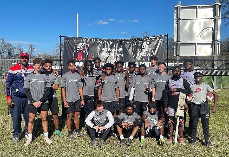 Football group in grey shirts | Baton Rouge, LA | Randall Passing Foundation