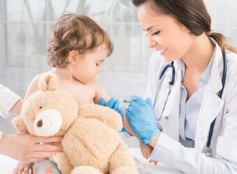 A child receiving immunizations in Grand Junction, CO