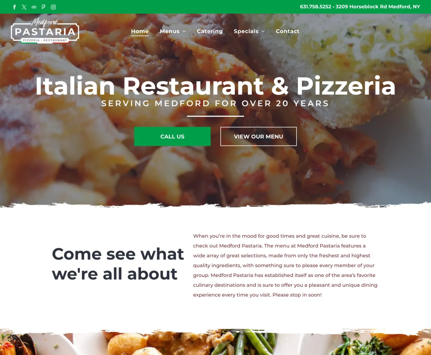 A website for n ' meli greek grill shows a sandwich and french fries