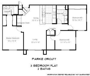 FP_Parke Orcutt 3 Bedroom 2 Bath