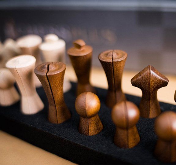 Wooden Chessplus Pieces — Hunters Hill, NSW — Nielsen Design
