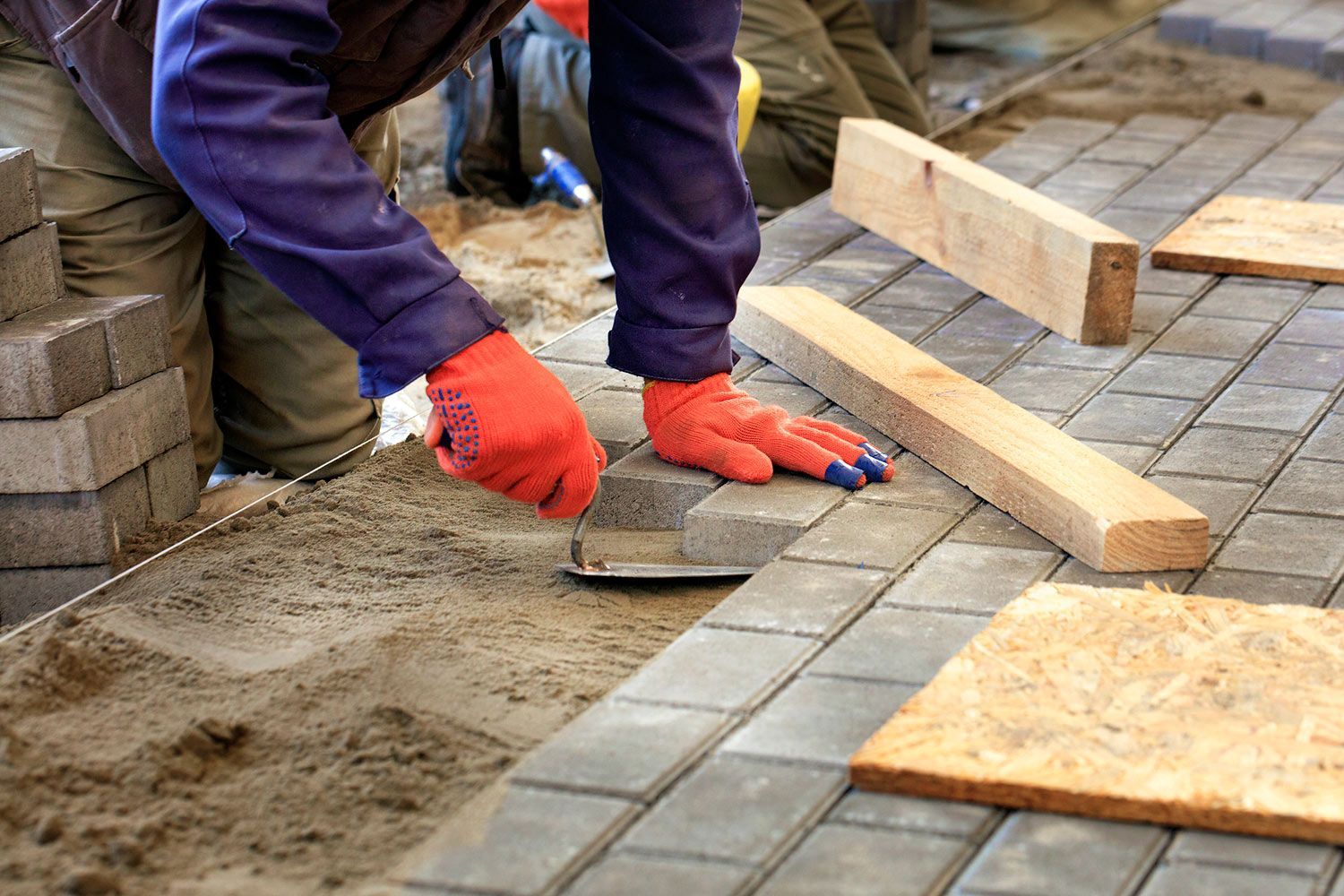Masonry Work in Backyard