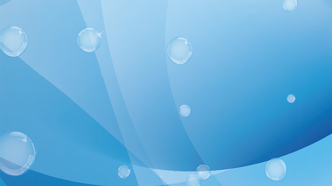 light blue background graphic with bubbles
