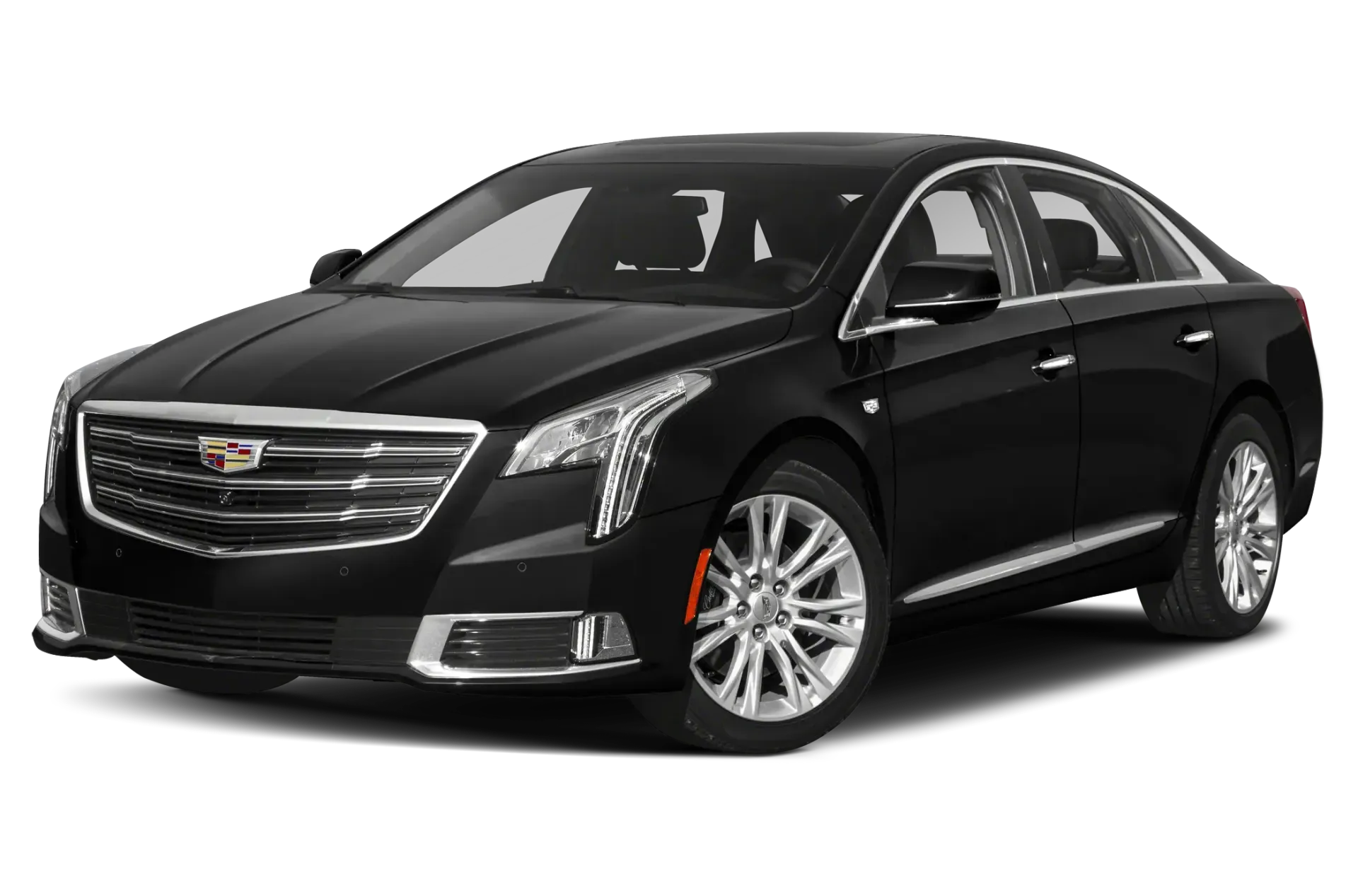 A black cadillac escalade is shown on a white background.