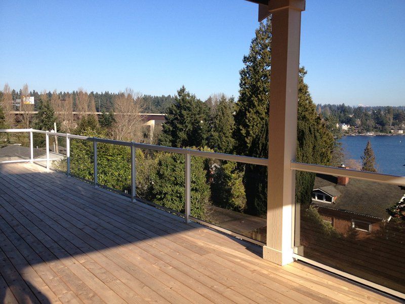 Wooden Floor with Trees — Auburn, WA — Rainier Fencing & Decking