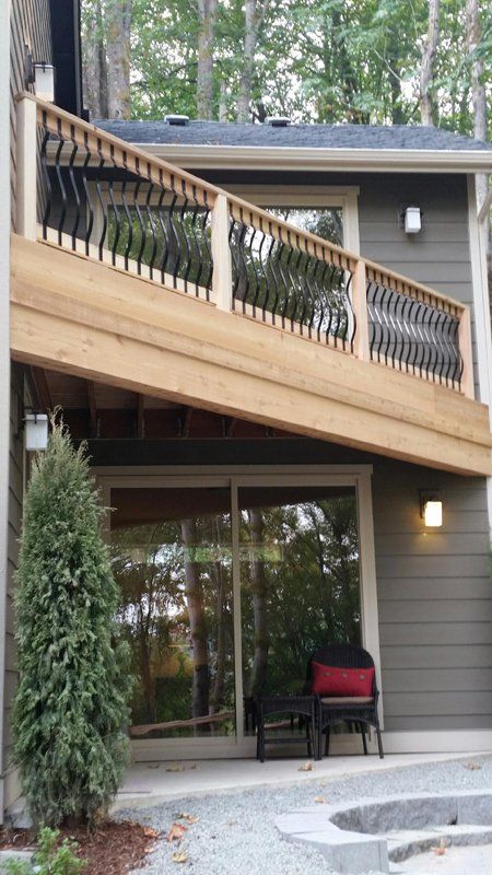 Curve Railing in Balcony — Auburn, WA — Rainier Fencing & Decking