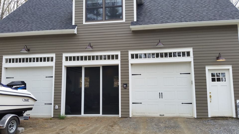 White Garage Door On House — Portland, ME — Overhead Door Company
