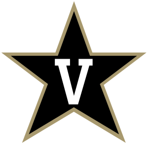 A black and gold star with the letter v inside of it