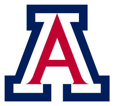 A blue and red letter a on a white background