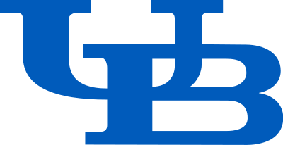 A blue logo with the letter b on a white background.