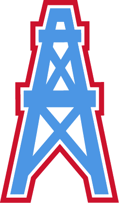 A blue and red logo of an oil rig on a white background.