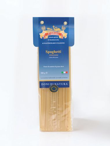 Confezione di Spaghetti, pasta secca trafilata al bronzo Valdoro