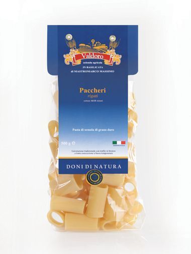 Confezione di Paccheri, pasta secca trafilata al bronzo Valdoro
