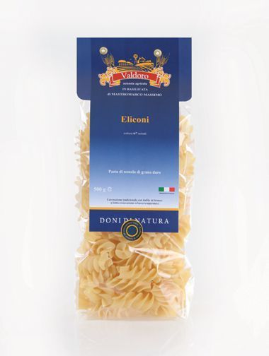 Confezione di Eliconi, pasta secca trafilata al bronzo Valdoro