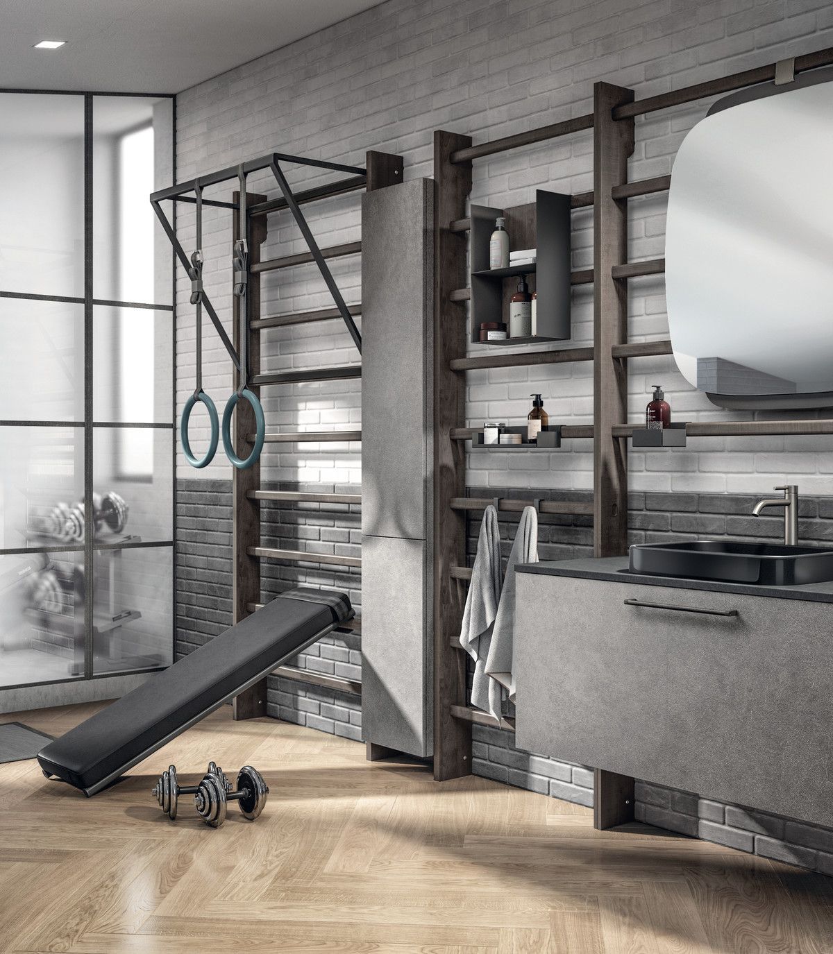 Immagine di un Bagno Gym Space di Scavolini