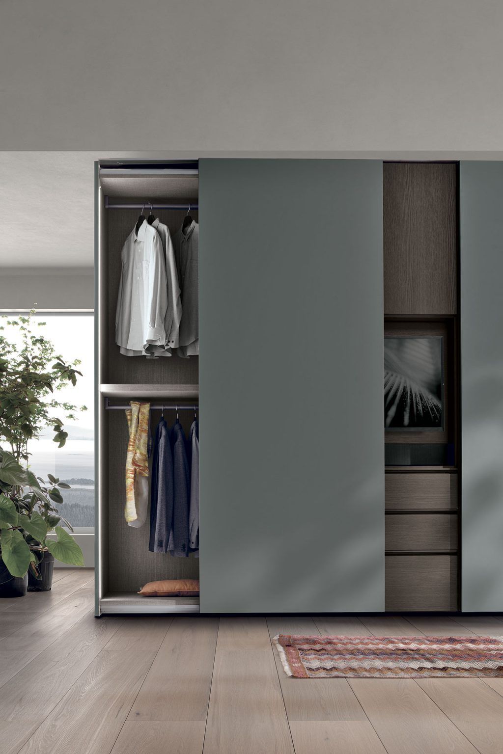 Immagine di un armadio Gola di Tomasella, con vano centrare porta tv