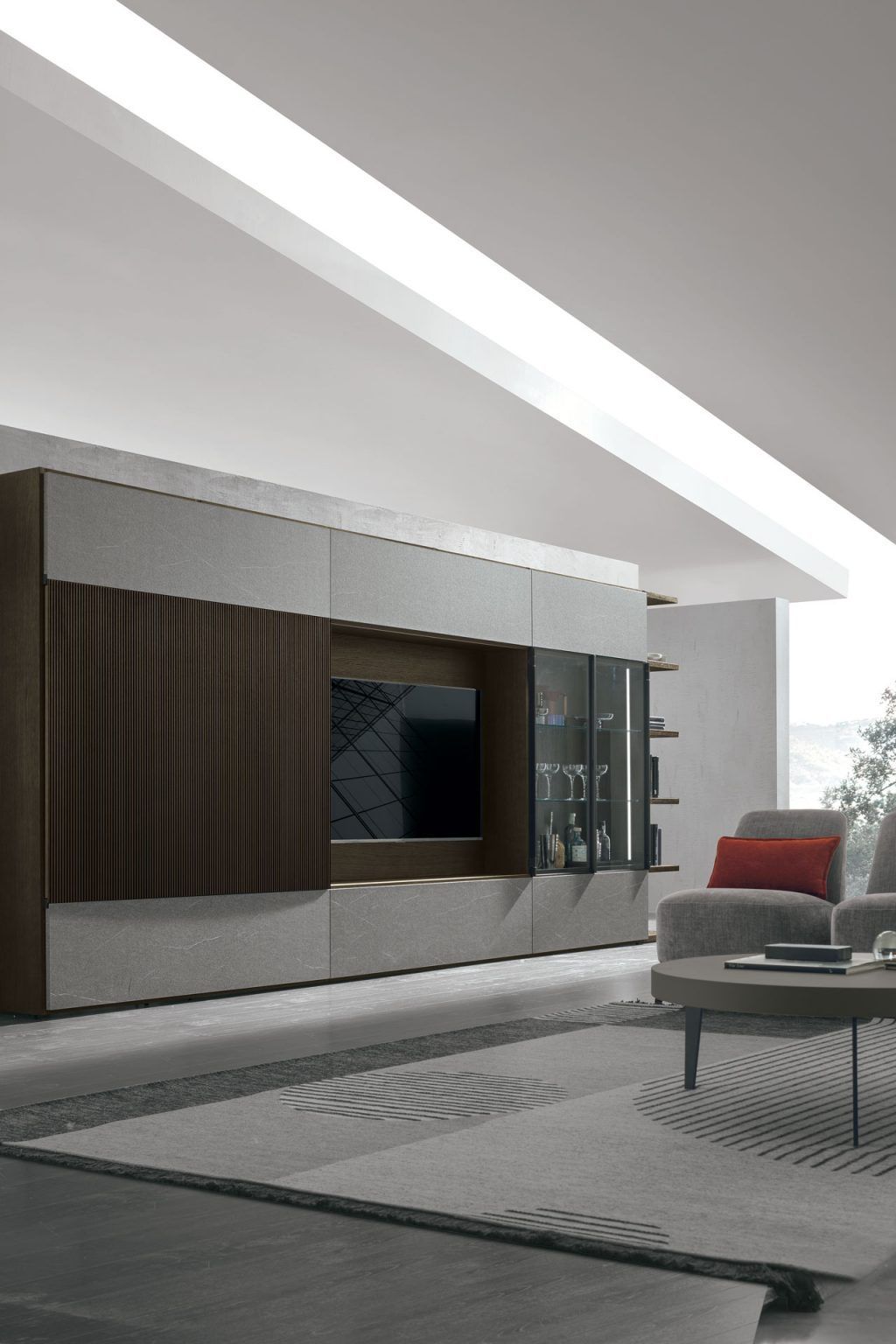 Immagine di una living di Tomasella, composizione 211