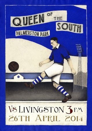 Queen of the South v Livingston at Palmerston Park April 2014