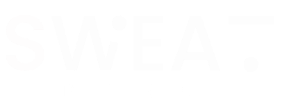White text logo for a gym reads "SWEAT District."